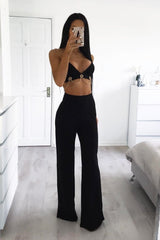 Black Chain Detail Bralet - Georgiana-Bralets