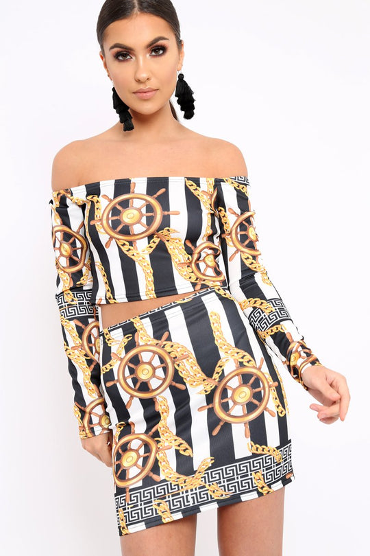 Black Chain Print Set - Adrie