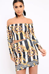 Black Chain Print Set - Adrie-Co-ords