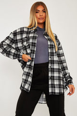 Black Checked Pocket Front Shirt - Haily-Shirts