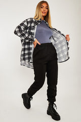 Black Checked Pocket Front Shirt - Haily-Shirts