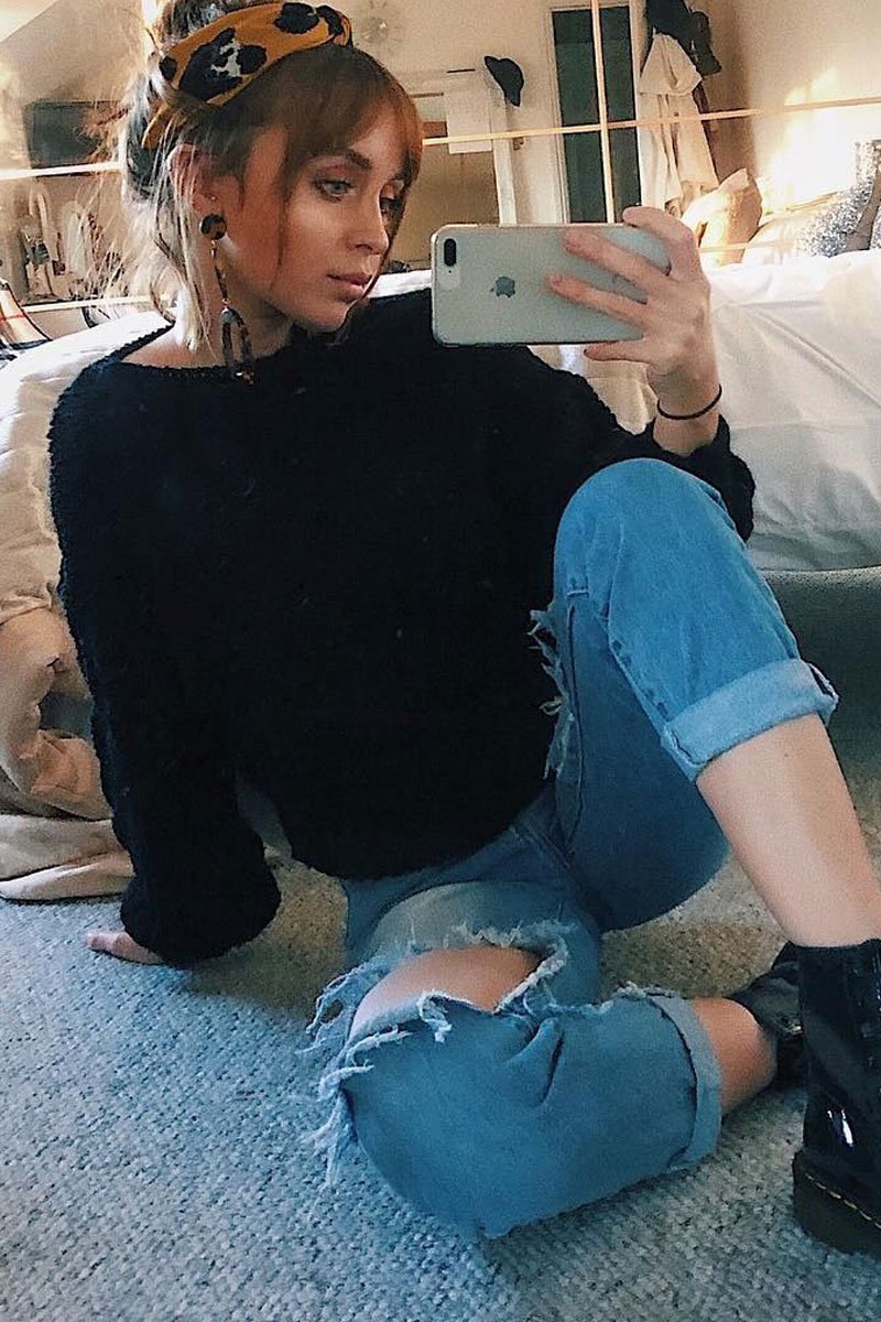Black Chunky Knit Sleeve Detail Cropped Jumper - Danyela-Crop Jumper