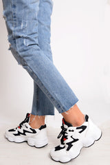 Black Chunky Lace Up Trainers - Dita-Trainers
