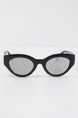 Black Chunky Oval Tinted Lens Sunglasses - Dailey-Sunglasses