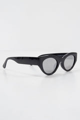 Black Chunky Oval Tinted Lens Sunglasses - Dailey-Sunglasses
