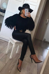 Black Clear Pointed Toe Heels - Fernanda-Heels