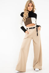 Black Colour Block Chunky Knit Jumper - Maebel-Jumper