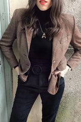 Black Corduroy Belted Tapered Trousers - Janelle-Trousers