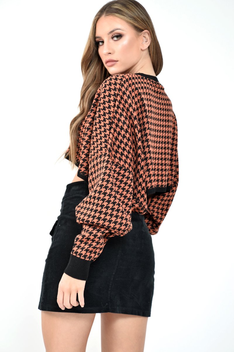 Black Corduroy Button Front Skirt - Izzabel-Skirts