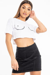 Black Corduroy Seam Front Mini Skirt - Sienna-Skirts