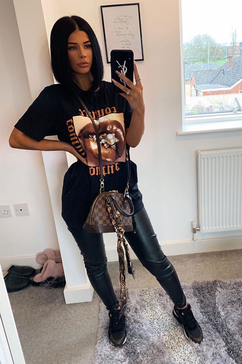 Black Couture Graphic T-shirt - Xena-T-shirt