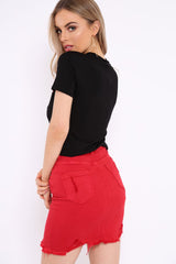 Black Crew Neck Toxic Slogan T-Shirt - Grecia-Tops