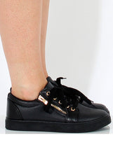 Black Croc Textured Pumps - Addison-Shoes