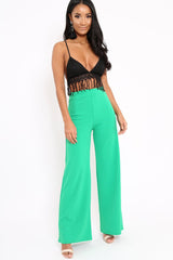 Black Crochet Bralet with Tassel Hem - Renee-Bralets