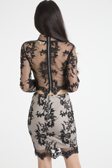 Black Crochet High Neck Co-ord - Kyla-Co-ords