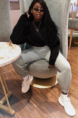 Black Cropped Batwing Jumper - Lizy-Jumper