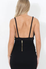 Black Cross Front Bosysuit - Tarren-Bodysuits