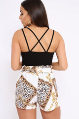 Black Cross Over Cut Out Bodysuit - Safia-Bodysuits