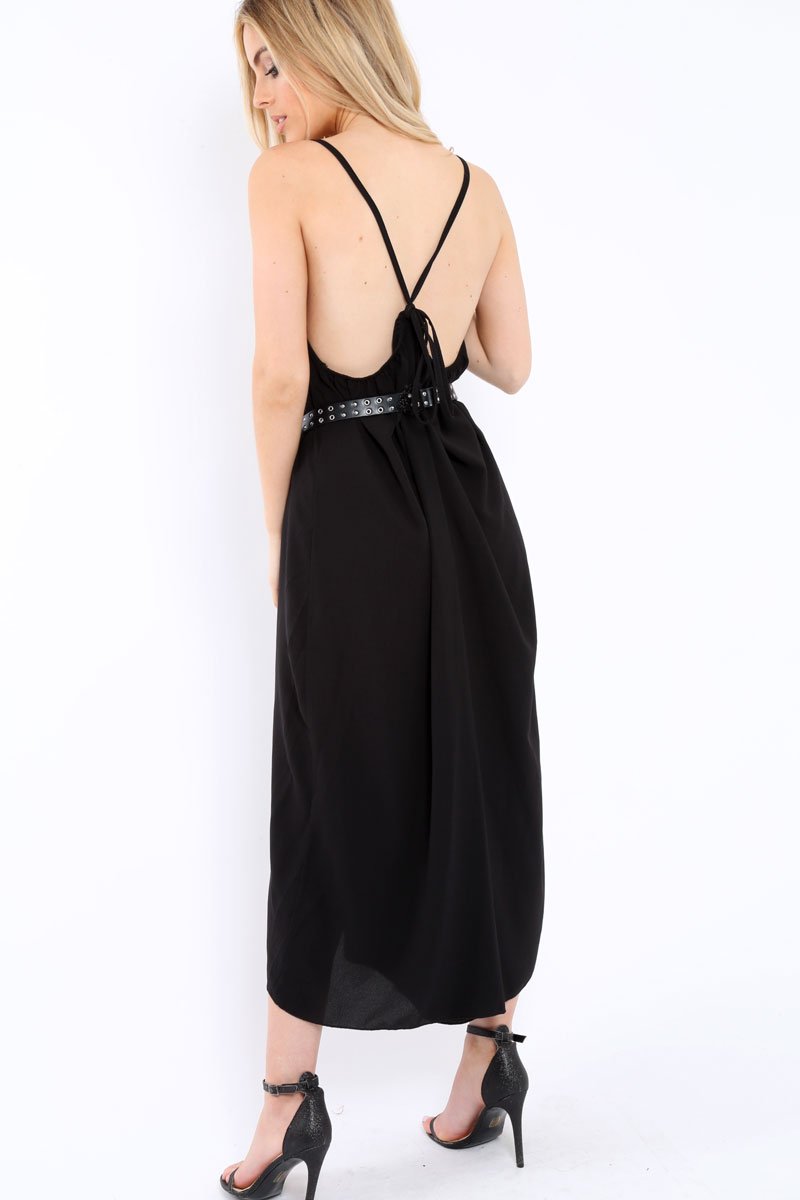 Black Culotte Jumpsuit - Aj-Jumpsuits