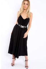Black Culotte Jumpsuit - Aj-Jumpsuits