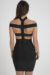Black Cut Out Bandage Dress - Ainsley-Dresses