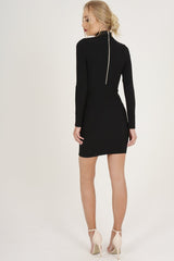 Black Cut Out Choker Bodycon Dress - Tink-Dresses