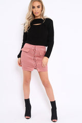 Black Cut Out Key Hole Jumper - Miranda-Jumper
