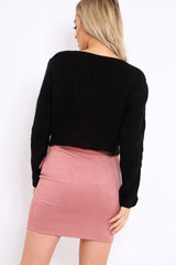 Black Cut Out Key Hole Jumper - Miranda-Jumper