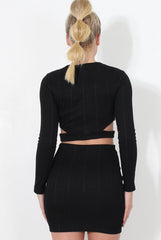 Black Cut Out Two Piece - Arianna-Co-ords