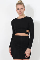 Black Cut Out Two Piece - Arianna-Co-ords