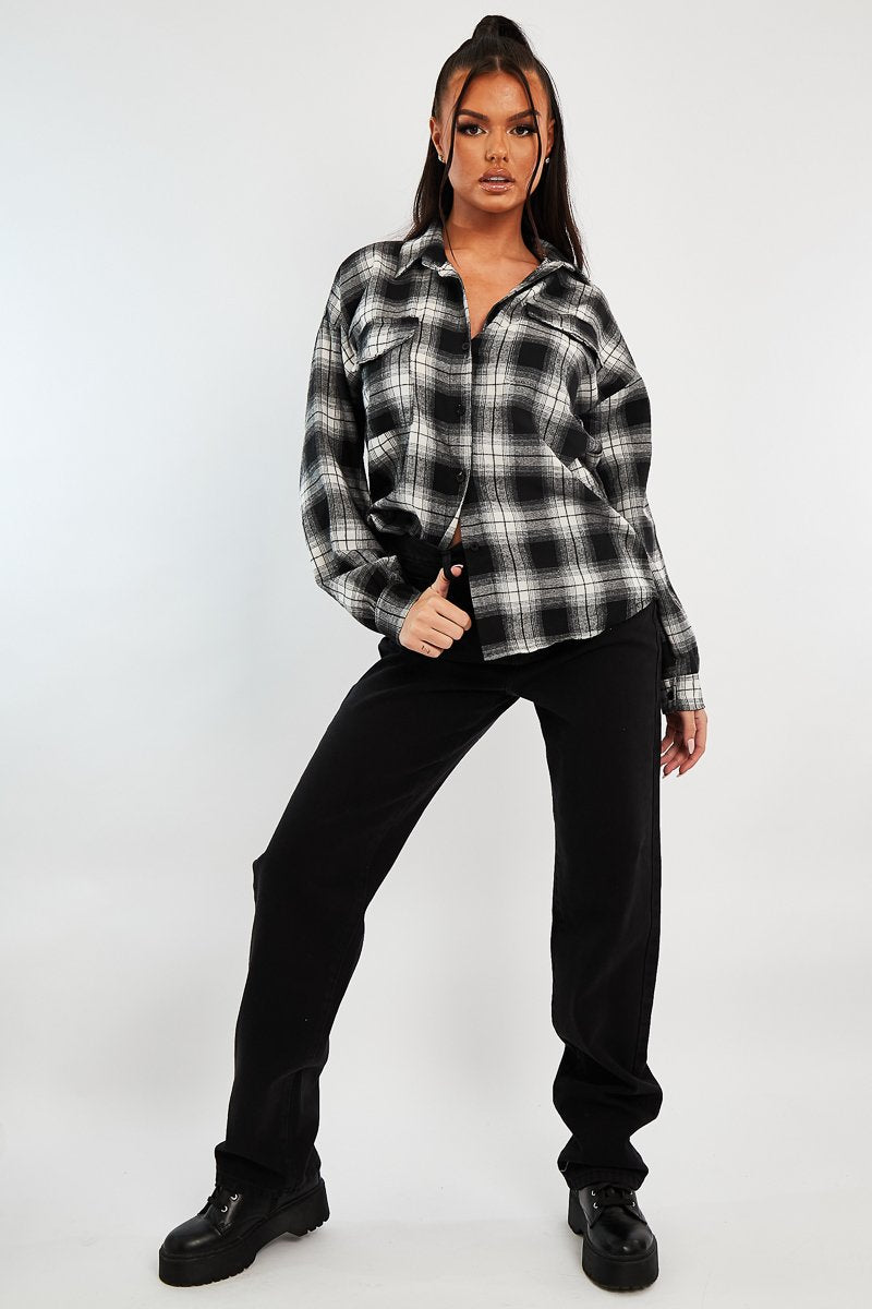 Black Denim Extra Long Straight Leg Jeans - Blaise-Jeans