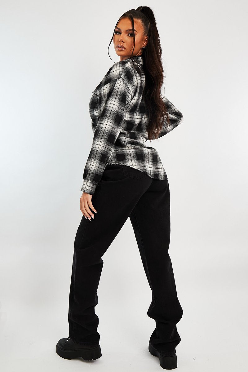 Black Denim Extra Long Straight Leg Jeans - Blaise-Jeans