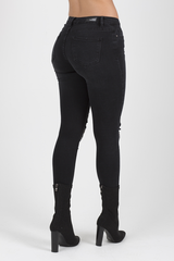 Black Denim Studded Jeans -Georgia-Jeans