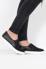 Black Diamante Skaters - Rori-Shoes