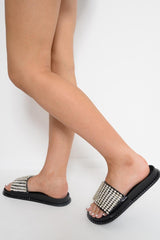 Black Diamante Sliders - Lassie-Sliders