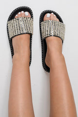 Black Diamante Sliders - Lassie-Sliders