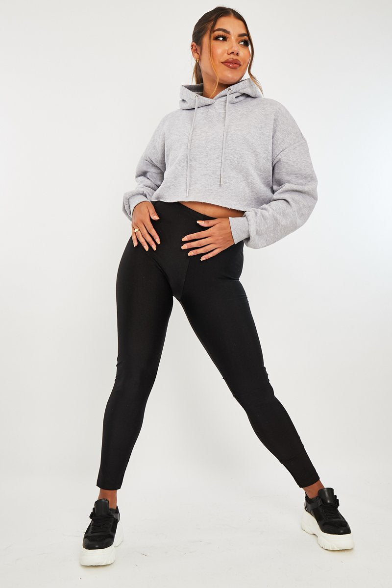 Black Disco Fabric Leggings - Chrissa-Leggings