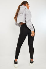 Black Disco Fabric Leggings - Chrissa-Leggings