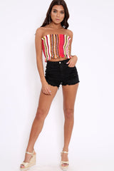Black Distressed Denim Shorts - Khiya-Shorts