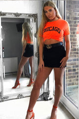 Black Distressed Denim Skirt - Blakelyn-Skirts