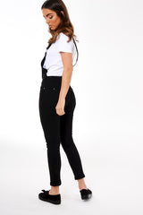 Black Distressed Dungarees - Darcia-Dresses