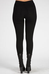 Black Distressed High Waisted Skinny Jeans - Jasmine-Jeans