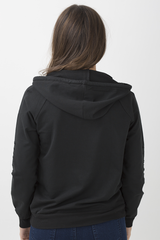 Black Distressed Hoodie - Kiera-Hoodies
