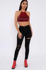 Black Distressed Stretch Skinny Jeans - Fynley-Jeans