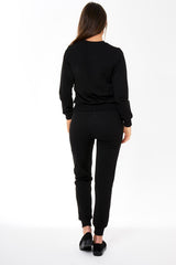Black Distressed Tracksuit - Mercy-Loungewear
