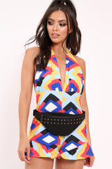 Black Double Stud Bum Bag - Kamala-Bags