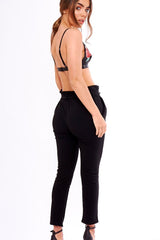 Black Embroidered Strappy Harness Bralet - Cherri-Bralets