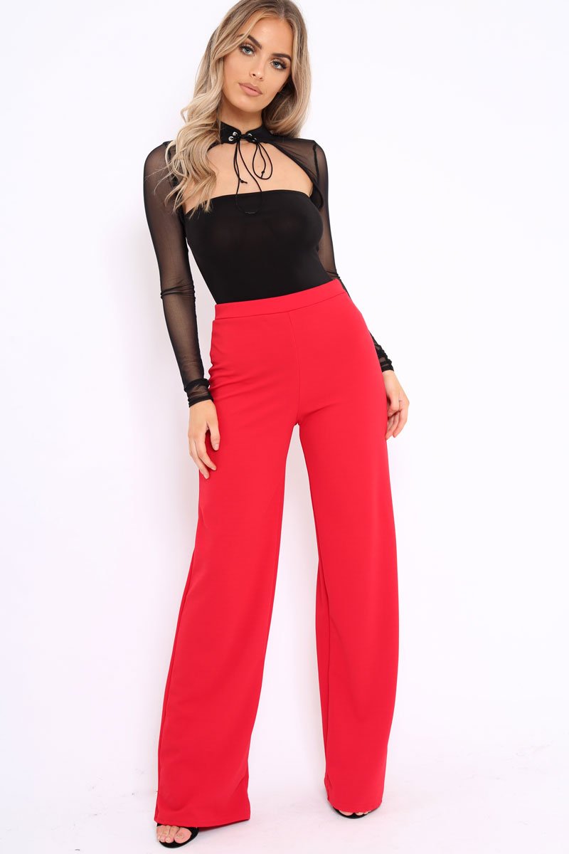 Black Extreme Cut Out Choker Neck Mesh Bodysuit - Ana-Bodysuits