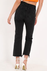 Black Extreme Distressed Jeans - Isaly-Jeans