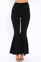 Black Extreme Flare Trousers - Becki-Trousers